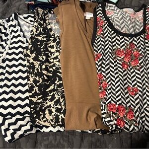 Lot of 4 XS LuLaRoe Nicki tank dresses